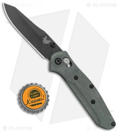 Flytanium Black Micarta Scales + Benchmade 945 Mini Osborne Knife (2.9" Black) - Image 4