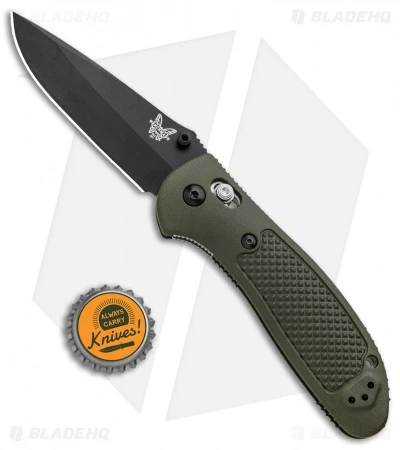 Benchmade Griptilian AXIS Lock Knife Olive Drab (3.45" Black) 551BKOD-S30V - Image 4