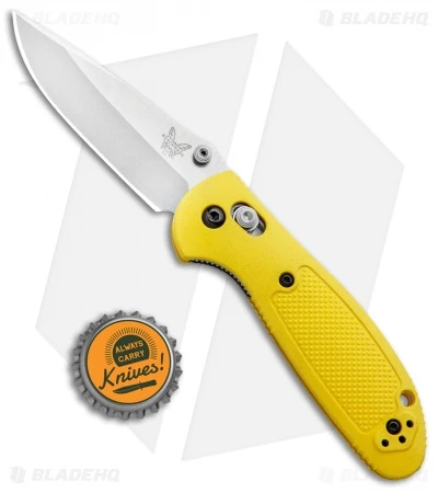 Benchmade Mini Griptilian Knife Yellow (2.91" Satin) 556-YEL-S30V - Image 4