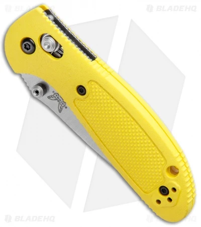 Benchmade Mini Griptilian Knife Yellow (2.91" Satin) 556-YEL-S30V - Image 2