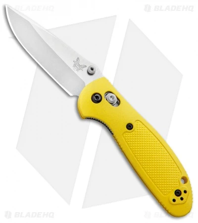 Benchmade Mini Griptilian Knife Yellow (2.91" Satin) 556-YEL-S30V