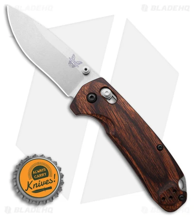 Benchmade North Fork AXIS Lock Knife Wood (2.97" Stonewash) 15031-2 - Image 4