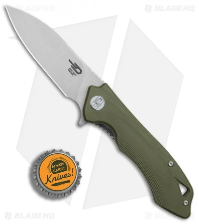 Bestech Knives Beluga Liner Lock Knife Green G-10 (3" Satin) BG11B-2 - Image 4