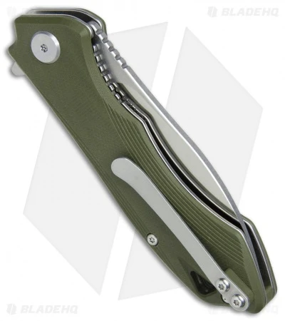 Bestech Knives Beluga Liner Lock Knife Green G-10 (3" Satin) BG11B-2 - Image 2