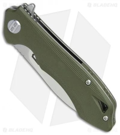 Bestech Knives Beluga Liner Lock Knife Green G-10 (3" Satin) BG11B-2 - Image 3