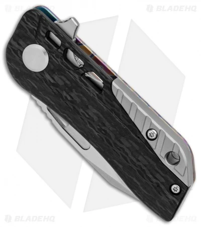 Bestech Knives Engine Drop Point Flipper CF/Spectrum Ti (2.38" Satin) BT1805D - Image 3