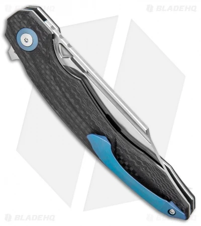 Bestech Knives Fanga Liner Lock Flipper Knife CF/Black G-10 (4" Satin) - Image 3