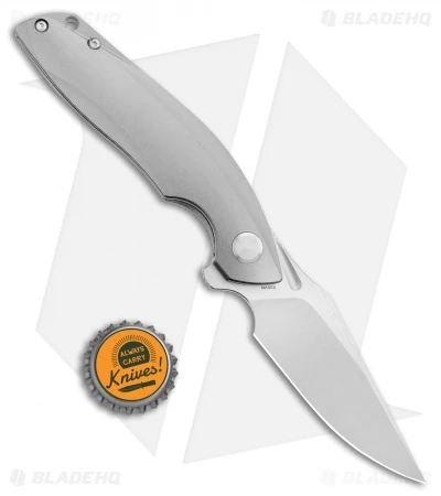 Bestech Knives Ghost Frame Lock Knife Titanium Left Hand (3.6" Stonewash) - Image 5