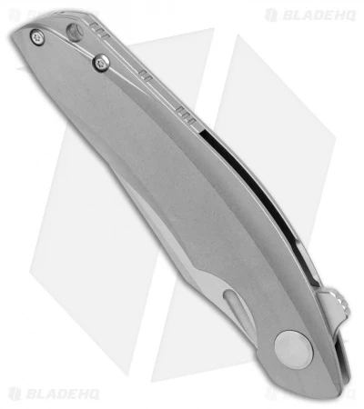 Bestech Knives Ghost Frame Lock Knife Titanium Left Hand (3.6" Stonewash) - Image 3