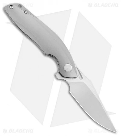 Bestech Knives Ghost Frame Lock Knife Titanium Left Hand (3.6" Stonewash)