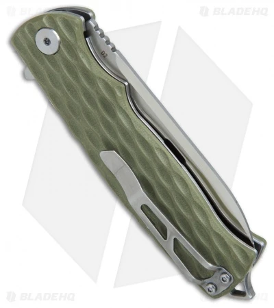 Bestech Knives Grampus Liner Lock Knife OD Green G-10 (3.5" Satin) - Image 2