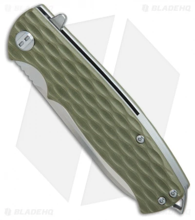 Bestech Knives Grampus Liner Lock Knife OD Green G-10 (3.5" Satin) - Image 3