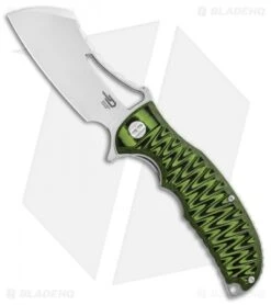Bestech Knives Hornet Liner Lock Knife Green/Black G-10 (3.5" Satin) BG12C