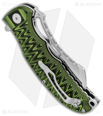 Bestech Knives Hornet Liner Lock Knife Green/Black G-10 (3.5" Satin) BG12C - Image 2
