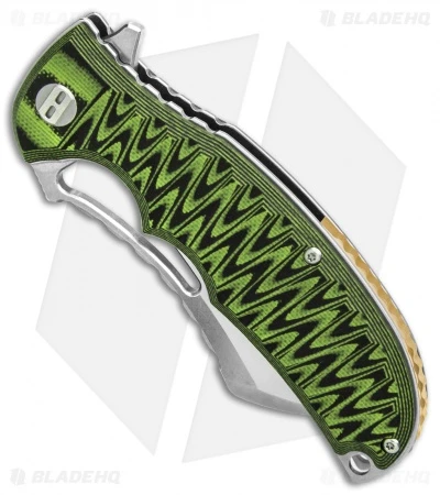 Bestech Knives Hornet Liner Lock Knife Green/Black G-10 (3.5" Satin) BG12C - Image 3