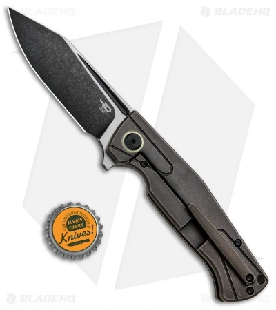 Bestech Knives Horus Left Handed Knife Black/Bronze Ti (3.5" Black SW) BT1901A-L - Image 5