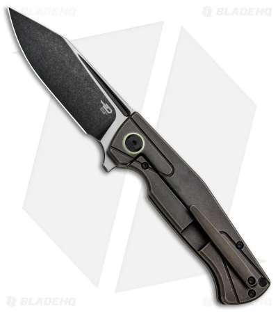 Bestech Knives Horus Left Handed Knife Black/Bronze Ti (3.5" Black SW) BT1901A-L - Image 2