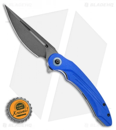 Bestech Knives Irida Liner Lock Knife Blue G-10 (3.75 " Black Stonewash) BG25C - Image 4