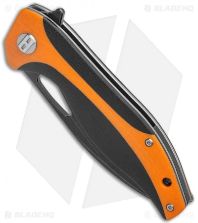 Bestech Knives Komodo Liner Lock Knife Black / Orange G-10 (3.5" Black) BTKG26E - Image 2
