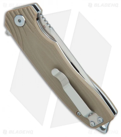 Bestech Knives Lion Liner Lock Knife Tan G-10 (3.3" Satin) - Image 2