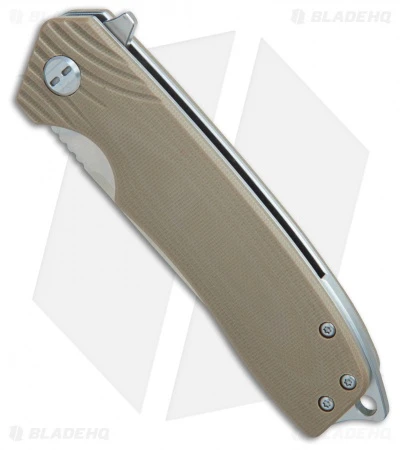 Bestech Knives Lion Liner Lock Knife Tan G-10 (3.3" Satin) - Image 3