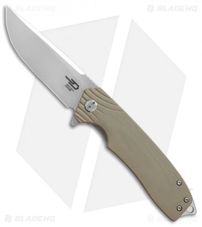 Bestech Knives Lion Liner Lock Knife Tan G-10 (3.3" Satin)