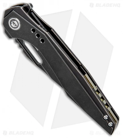 Bestech Knives Malware Frame Lock Flipper Knife Ti Black (3.88" Black SW) - Image 2