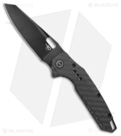 Bestech Knives Nyxie Frame Lock Knife Black Titanium/CF (3.4" Black SW) BT2209D