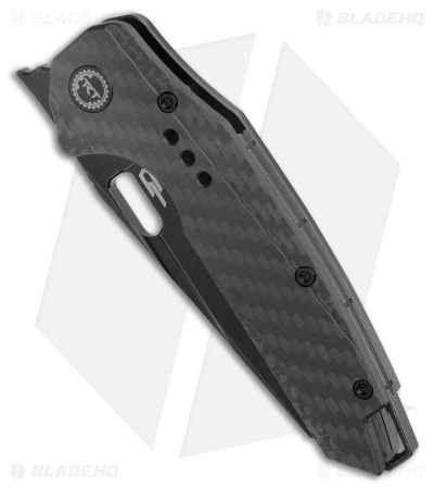Bestech Knives Nyxie Frame Lock Knife Black Titanium/CF (3.4" Black SW) BT2209D - Image 2