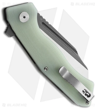 Bestech Knives Rockface Liner Lock Knife Jade G-10 (3.5" Two-Tone D2) - Image 2
