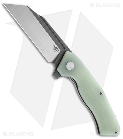 Bestech Knives Rockface Liner Lock Knife Jade G-10 (3.5" Two-Tone D2)