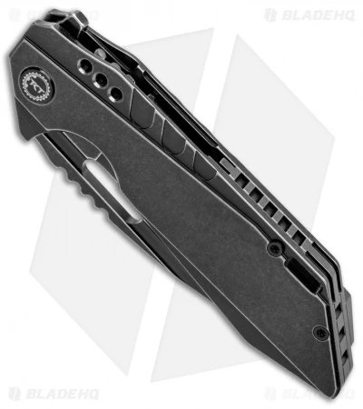 Bestech Knives Shodan Frame Lock Flipper Knife Black Ti (3.86" BSW) BT1910B - Image 2