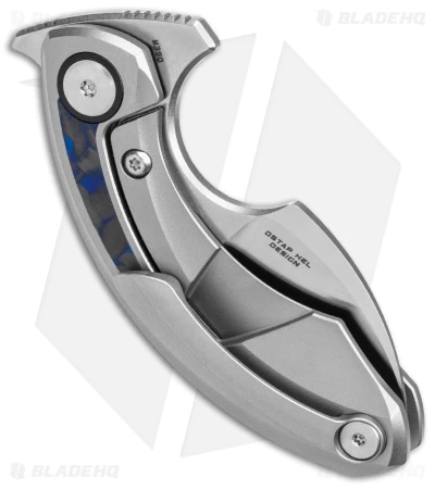Bestech Knives STRELIT Frame Lock Knife Titanium Blue Carbon Fiber (2.2" SW) - Image 3
