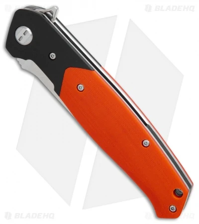 Bestech Knives Swordfish Liner Lock Knife Orange/Black G-10 (3.8" Satin) - Image 3