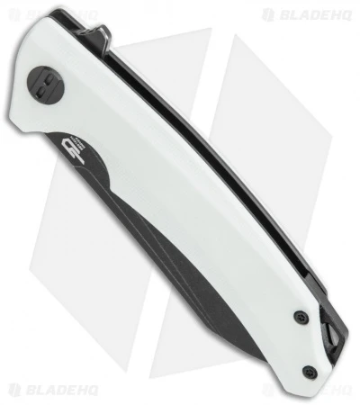 Bestech Knives Texel Liner Lock Knife White G-10 (3.25" Black) BG21E - Image 2