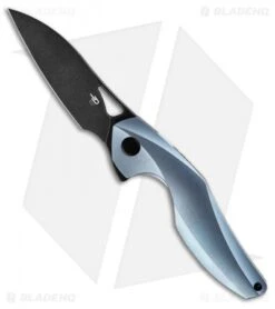 Bestech Knives The Reticulan Frame Lock Knife Blue (3.25" Black) T2003B