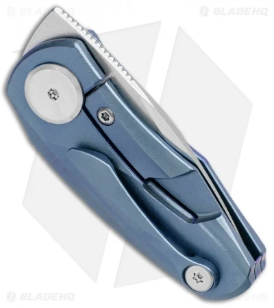 Bestech Knives Tulip Frame Lock Flipper Knife Blue Ti (1.34" SW) BT1913B - Image 3