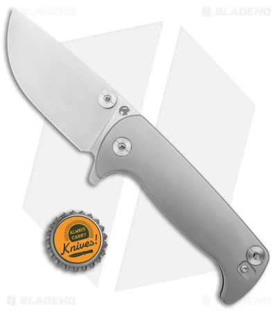 B'yond EDC Chunk Frame Lock Flipper Knife Gray Titanium (3.5" Satin) - Image 4