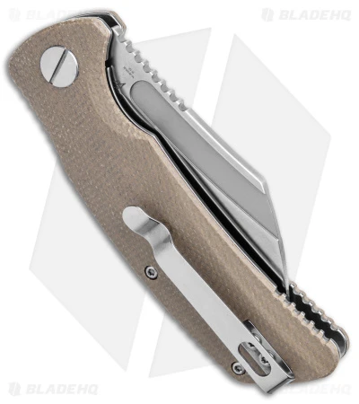 B'yond EDC Pinkerton Garra Liner Lock Knife Brown Micarta (3" Satin) - Image 3