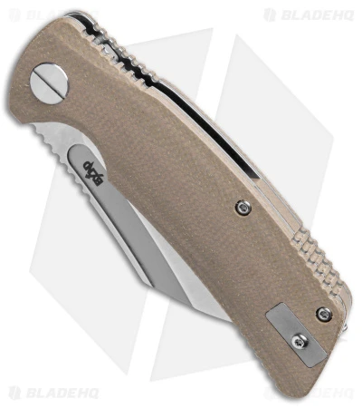 B'yond EDC Pinkerton Garra Liner Lock Knife Brown Micarta (3" Satin) - Image 2