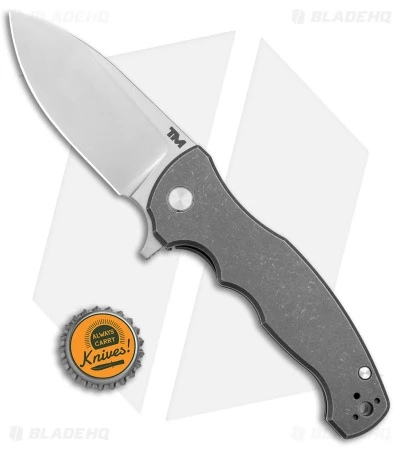 B'yond EDC River Wolf Drop Point Frame Lock Knife Gray (4" Stonewash) - Image 4