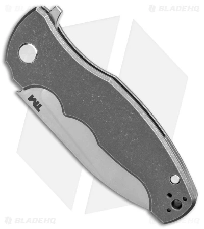 B'yond EDC River Wolf Drop Point Frame Lock Knife Gray (4" Stonewash) - Image 2