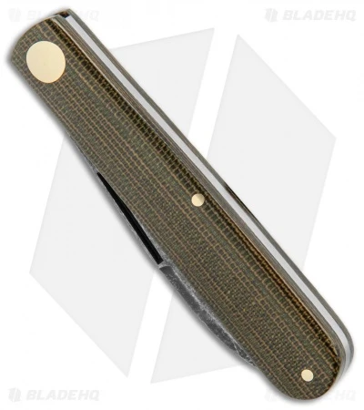 Boker Barlow Prime EDC Slip Joint Knife Green Micarta (2.75" Acid Wash) - Image 2