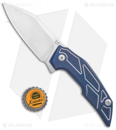 Fox Knives Phoenix Bharucha Frame Lock Knife Blue Titanium (3.50" Satin) - Image 5