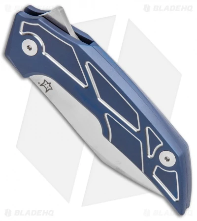 Fox Knives Phoenix Bharucha Frame Lock Knife Blue Titanium (3.50" Satin) - Image 2