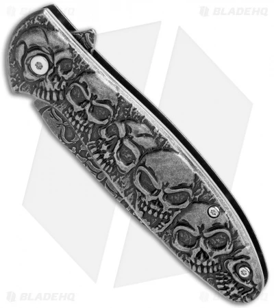 Boker Magnum Dia De Los Muertos Spring Assist Knife (3.3" Smokewash) 01SC519 - Image 2