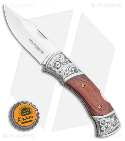 Boker Magnum Turul I Lockback Knife Wood (3" Satin) 01SC353 - Image 4