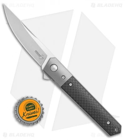 Boker Mini Kwaiken Exclusive Tuxedo Flipper Knife CF/Titanium (3" Satin VG-10) - Image 4