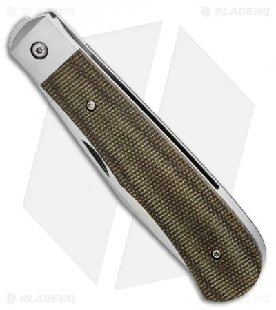 Boker Plus Bonfire Front Flipper Knife Green Canvas Micarta (3.4" Satin) - Image 2