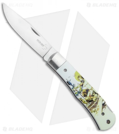 Boker Plus Lockback Frazetta "Ghoul Queen" Knife (3.75" Satin) 01BO653